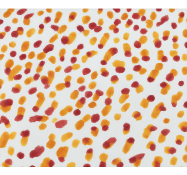 Teenage bedroom wallpaper orange and red dots - TenStickers