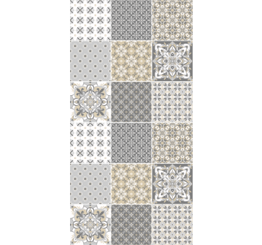 Kitchen wallpaper moroccan tile design effect - TenStickers