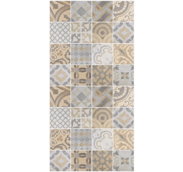 Kitchen wallpaper cement orange - TenStickers
