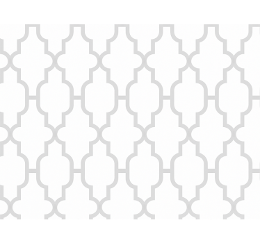 Living room wallpaper in grey geometric design - TenStickers