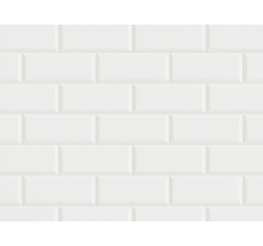 Bathroom wallpaper in white tile design - TenStickers
