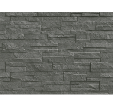 Stone wallpaper charcoal ledge stone - TenStickers