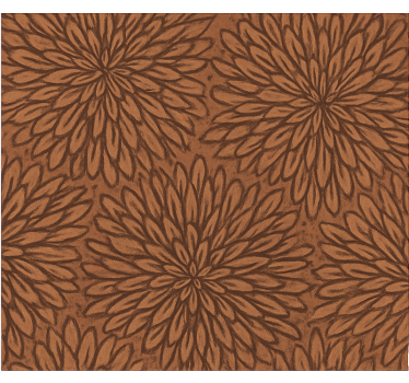 Wood feature wallpaper modern coral bloom burst - TenStickers