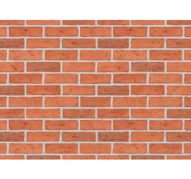 Brick wallpaper classic red brick wall - TenStickers