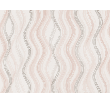 Wallpaper childrens room light grey pink watercolor lines - TenStickers
