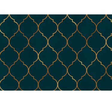 Master bedroom wallpaper blue and gold moroccan style - TenStickers