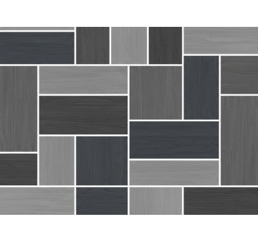 Wood feature wallpaper in grey wooden panels - TenStickers