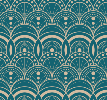 Vintage art decò wallpaper - TenStickers