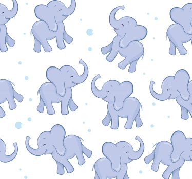 Elephant wallpaper elephant joy - TenStickers