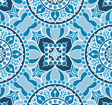 Bathroom Wallpaper Mandala style - TenStickers