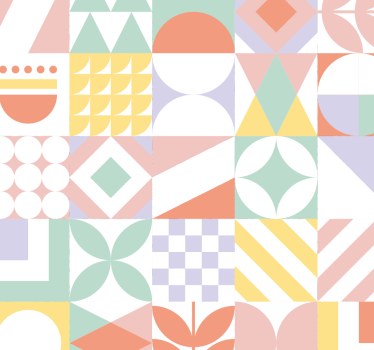 Tile Wallpaper Unusual Shapes - TenStickers