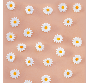 Modern Daisy Pattern Nature Wallpaper - TenStickers