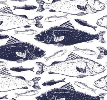 Under sea fishes Living Room Wallpaper - TenStickers