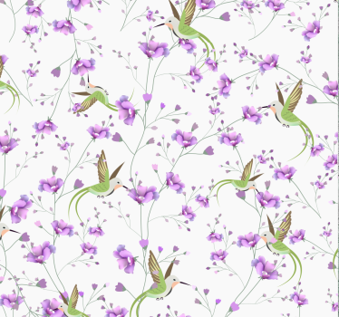 Colourful Hummingbird Grey Bird Wallpaper - TenStickers