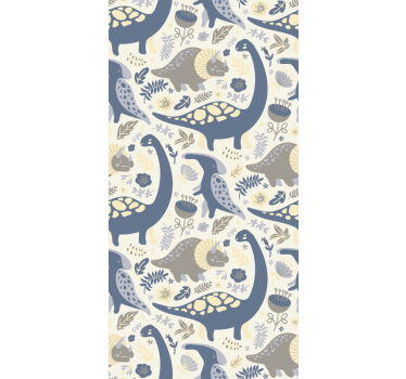 Dinosaur Pattern dino wallpaper - TenStickers