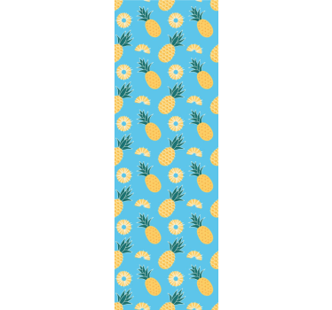 Tropical Pineapple Print cute animal wallpaper - TenStickers