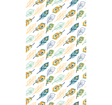 Feathered Elegance art deco wallpaper - TenStickers