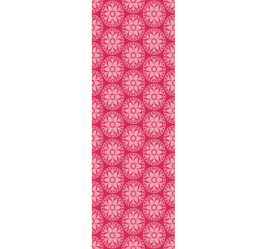 Geometric Floral Motif a pink wallpaper - TenStickers