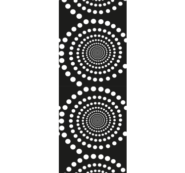 Teenage bedroom wallpaper concentric dots design - TenStickers