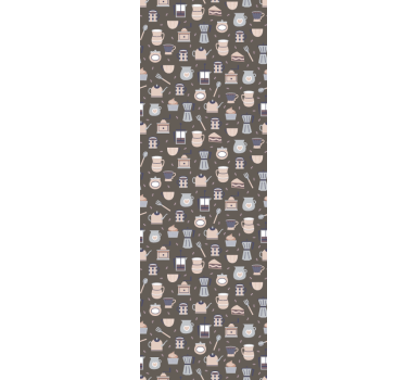 Café Motif Design kitchen wallpaper - TenStickers