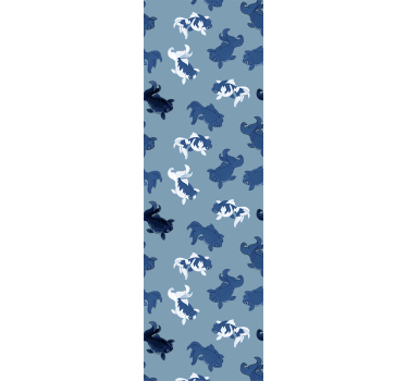 Whimsical Canines wallpaper of a dog - TenStickers