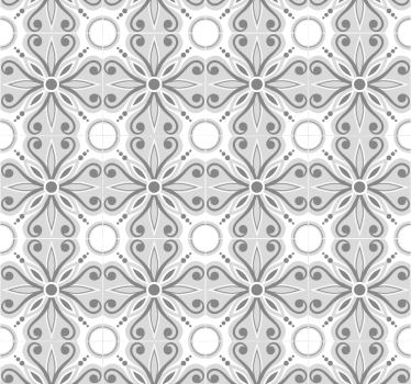 Grey Moroccan  tile Effect wallpaper - TenStickers