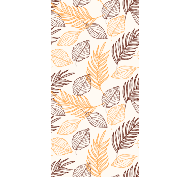 Autumn Foliage Pattern leaves wallpaper - TenStickers