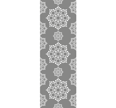 Geometric Snowflakes grey wallpaper - TenStickers