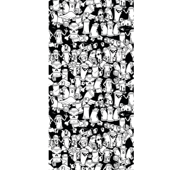 Monochrome Botanicals nature wallpaper - TenStickers