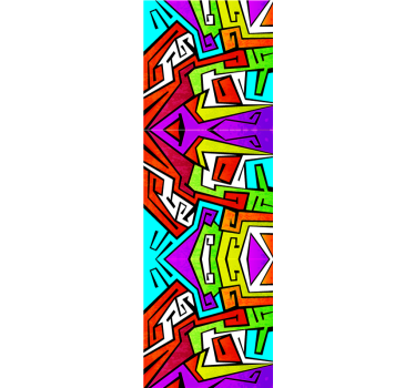 Teenage bedroom wallpaper geometric vividness - TenStickers