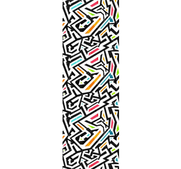 Teenage bedroom wallpaper geometric chaos design - TenStickers