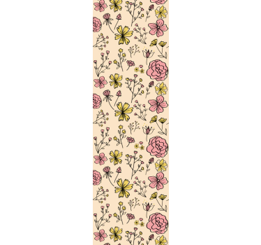 Floral Botanical Sketch flowers wallpaper - TenStickers