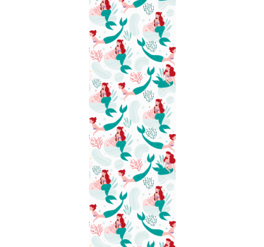 Mermaid Seascape fishes wallpaper - TenStickers