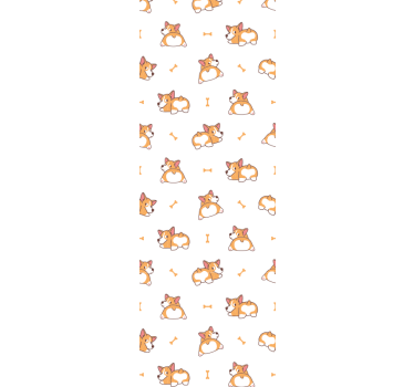 Playful Corgis wallpaper of a dog - TenStickers