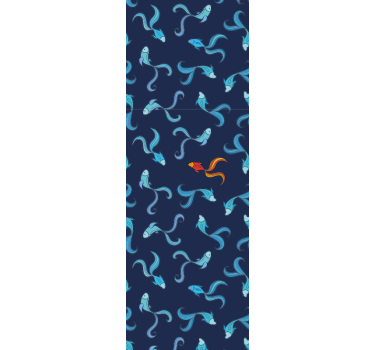 Aquatic Fauna Patterns fishes wallpaper - TenStickers