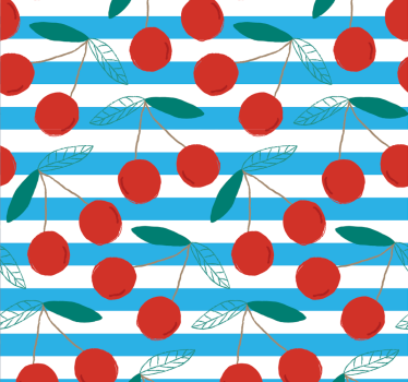 Abstract Fruit Pattern kitchen wallpaper - TenStickers