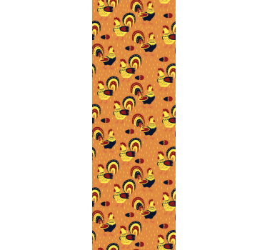 Rooster Pattern cute animal wallpaper - TenStickers