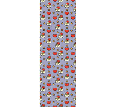 Cartoon Chicken Pattern cute animal wallpaper - TenStickers
