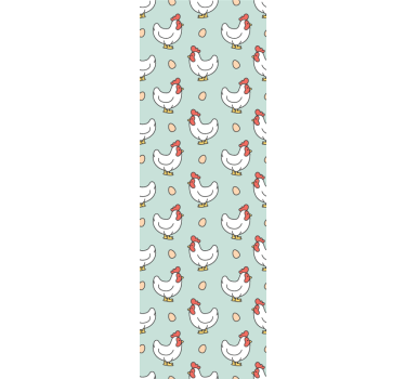 Hen Pattern cute animal wallpaper - TenStickers