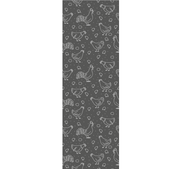 Hen Motif Pattern cute animal wallpaper - TenStickers