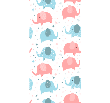 Elephant wallpaper playful elephant designs - TenStickers
