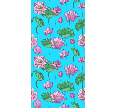 Lotus Blossom Display flowers wallpaper - TenStickers