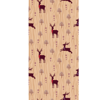 Rustic Forest Fauna cute animal wallpaper - TenStickers