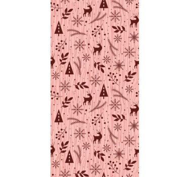 Reindeer Forest Scene cute animal wallpaper - TenStickers