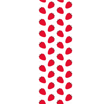 Red Berries Pattern kitchen wallpaper - TenStickers