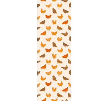Charming Hen Pattern cute animal wallpaper - TenStickers