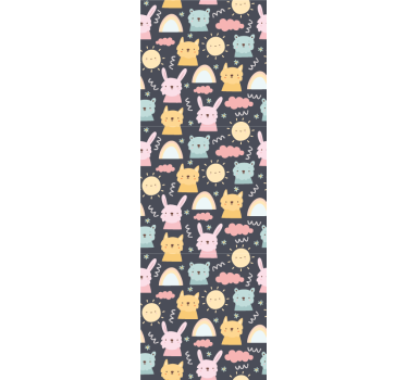 Playful Animal Illustrations birds wallpaper - TenStickers