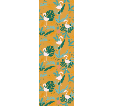 Flamingo Tropical cute animal wallpaper - TenStickers