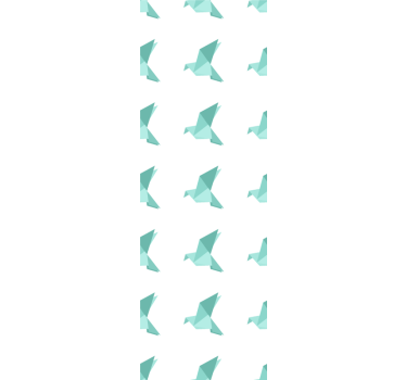 Wallpaper childrens room origami bird design - TenStickers