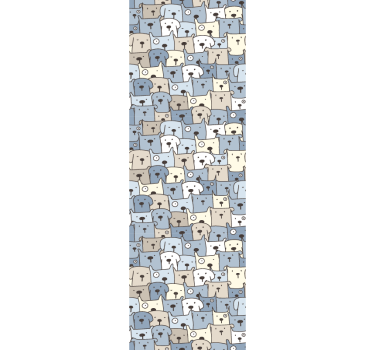 Cartoon Canines wallpaper of a dog - TenStickers